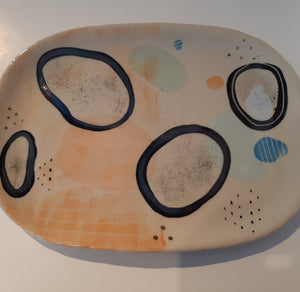 Ovoid RINGS Platter with Luster